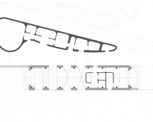 Ground floor plan of The Linhay, a Para 80 energy efficient passive house. Another grand design by Hawkes Architecture.