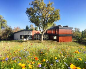 Exterior of Meadow View, a PPS 7 energy efficient passive house. Another grand design by Hawkes Architecture.