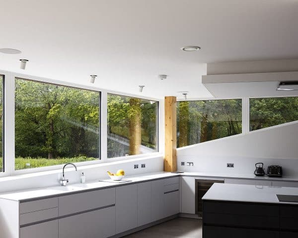 Kitchen at Brooks Barn a Para 55, energy efficient passive house. Another grand design by Hawkes Architecture.