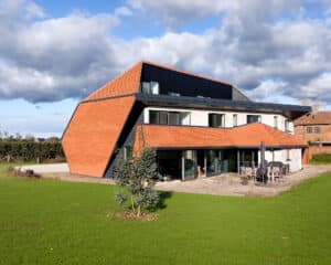 Garden view of Canon Orchard. A Para 79 energy efficient passive house. Another grand design by Hawkes Architecture.