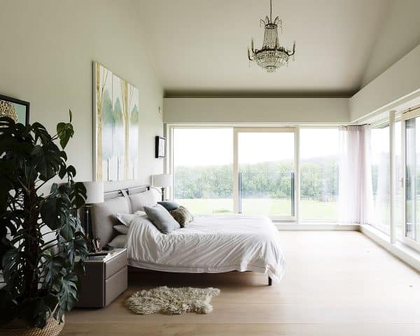 The bedroom at View Point a Para 55, energy efficient, passive house. Another grand design by Hawkes Architecture.