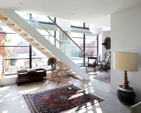 The stairs at Echo Barn, a Para 55 energy efficient passive house. Another grand design by Hawkes Architecture.