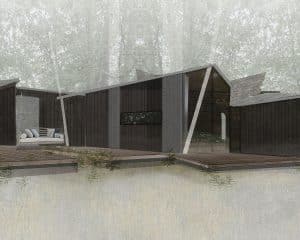 House in the Woods, a new build designed by Hawkes Architecture.