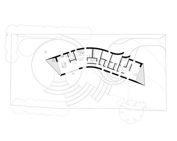 Floor plan for Cliff Top House, a Para 80 (formerly Para 55), energy efficient passive house. Another grand design by Hawkes Architecture.