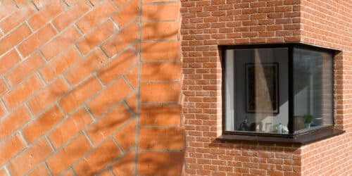 Timbrel vaulted arch & kitchen window detail at Crossway, a PPS 7, energy efficient Passivhaus. Designed by Hawkes Architecture and featured on Channel 4's Grand Designs.