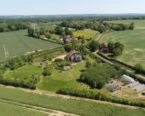 Crossway setting, a PPS 7, energy efficient Passivhaus. Designed by Hawkes Architecture and featured on Channel 4's Grand Designs.