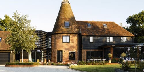 Whitsunden Oast, a contemporary extension & barn conversion designed by Hawkes Architecture.