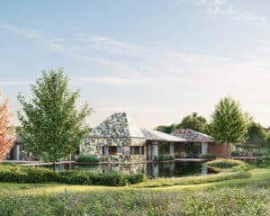 View from the Public Right of Way of our new Para84 house in Kent. A Para 84 energy efficient passive house. Another grand design by Hawkes Architecture.