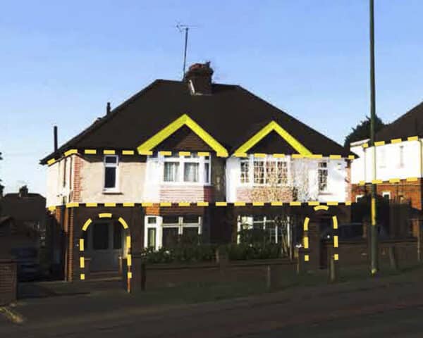 Existing buildings in the area, in which Hawkes Architecture has used to inspiration the designs for the new building of St Faith's Community Church.