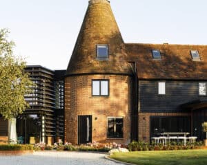 Whitsunden Oast, a contemporary extension & barn conversion designed by Hawkes Architecture.