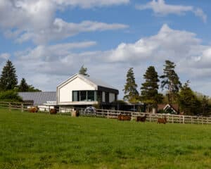 North east view of View Point, a Para 55 energy efficient passive house. Another grand design by Hawkes Architecture.