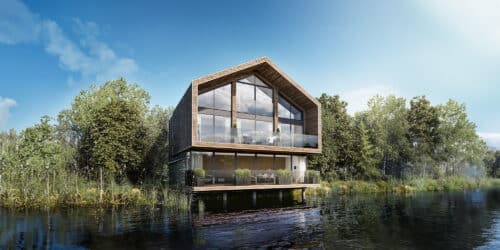 Cotswold Waters. Barn House type 5 bedrooms, 2,422sq.ft. 226m2 Built on three storeys, with a fabulous master bedroom on the top floor with stunning elevated views across the lake and to the wider Cotswold landscape