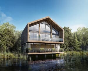 Cotswold Waters. Barn House type 5 bedrooms, 2,422sq.ft. 226m2 Built on three storeys, with a fabulous master bedroom on the top floor with stunning elevated views across the lake and to the wider Cotswold landscape