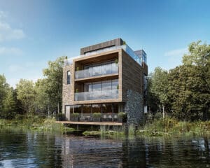 Cotswold Waters. Skygarden type 5 bedrooms, 2,745sq.ft. 255m2 All rooms have access to balconies that overlook the lake.