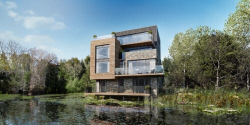 Cotswold Waters. Solarium 3 & 4 type 4 bedrooms, 2,745sq.ft. 255m2 A collection of sustainable, bespoke homes set within their own private nature reserve at Cotswolds Waters. Each home looks onto stunning lake views.